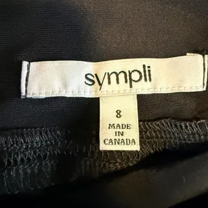NEW‎ Sympli Nu Yoke Leggings Size 8 Black High Rise Jersey Knit 27218 Yoga thumbnail 4