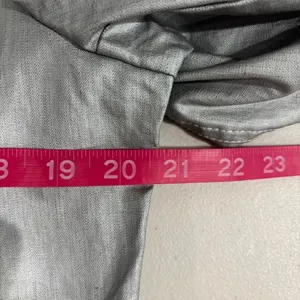 Additions by Chico's Linen Blend Silver Jacket Sz 2 Medium Hook Eye‎ Closure thumbnail 7