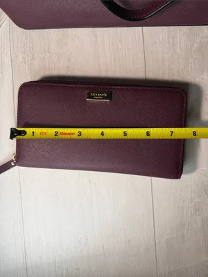 kate spade plum saffiano tote in deep berry thumbnail 11