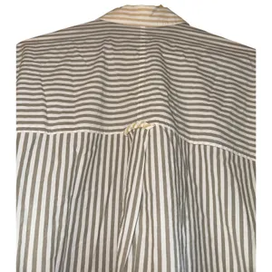 Madewell Flap Pocket Crop‎ Button Up Shirt Poplin Lagoon Women's Small Striped thumbnail 6
