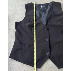 Vintage First Option Vest Jacket 3 Button Black Women’s Size 10 Formal thumbnail 4