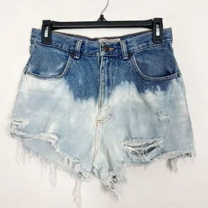 Abercrombie & Fitch Y2K Vtg Dip Dye High Rise Cut Off Denim Shorts 8 Distressed thumbnail 1