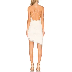 NWT NBD‎ Only Yours Asymmetrical Lace Dress in Ivory thumbnail 14