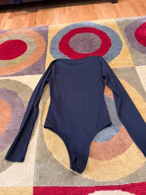 Hollister Must-Have Collection Black Basic Long Sleeve Bodysuit Thong Size Small thumbnail 3
