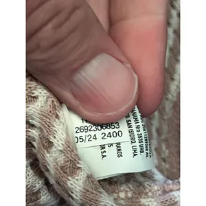 American Eagle Outfitters Sweater Womens XS Beige Waffle Knit Crewneck Pullover thumbnail 9