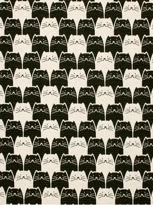 Danny K. Isabella Cat Print Tote Shoulder Bag Tapestry Zip Pockets Black Cream thumbnail 13