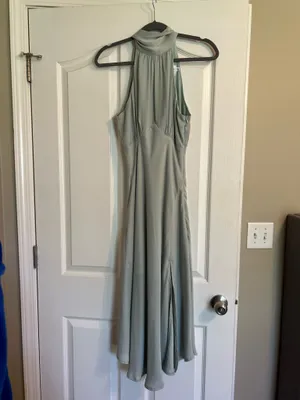 Hello Molly Dress Midi Sage Satin thumbnail 2