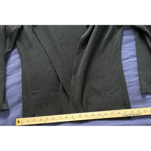 Collection by Cherie Dori Black Open Front Cardigan Sweater Notched Lapel Size S thumbnail 4