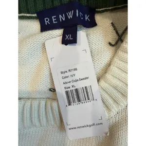 Renwick Ivory Allover Clubs Sweater Golf Embroidered XL New Preppy Country Club thumbnail 8