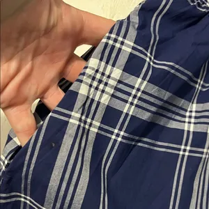 Hill House Norah Nap Navy Plaid Mini Dress Size Medium thumbnail 6