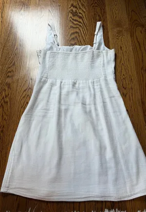Linen Hollister Dress white thumbnail 2