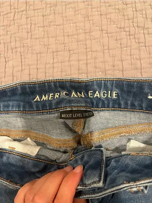 American Eagle Next Level Stretch Skinny Jeans - Blue Wash - Size 10 Long thumbnail 4