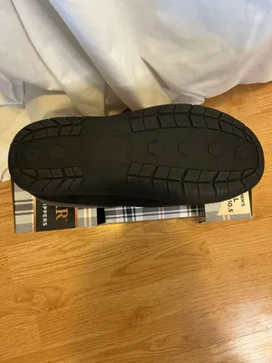 Haggar Men's Memory Foam Slippers Size L Black Suede Clogs Brand new in box. #memoryfoam #comfort #166 thumbnail 5