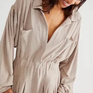 Free People Beach Faye Jumpsuit in Oyster Size M thumbnail 2