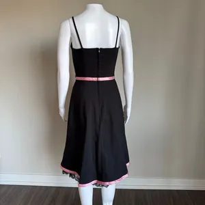 Vintage 90’s Y2K A. Byer Whimsigoth Prom Cocktail Lace Dress With Bow Detail thumbnail 8
