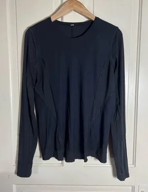 Lululemon Runbeam Long Sleeve Black Size 8 W3A51S thumbnail 1