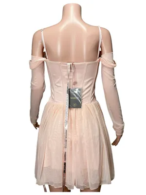 HOUSE OF CB Vivi Corset Mini Dress, Soft Peach, Small (Plus Cup & Long) thumbnail 7
