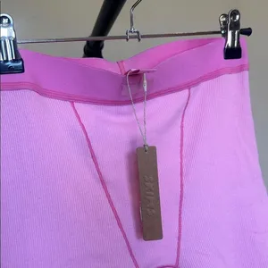 Skims Cotton Rib Boxer in Bubble Gum Size XS thumbnail 2