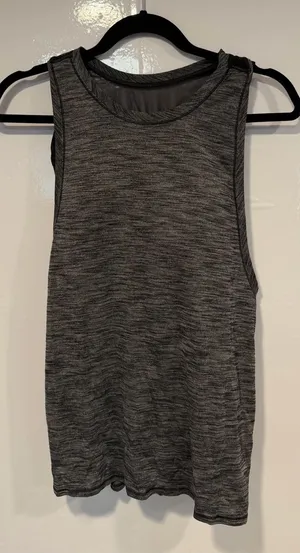 Gray‎ Marled Athletic Lululemon 2 in 1 Tank Top thumbnail 1
