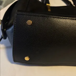 Kurt Geiger London Emma Tote Black Textured Leather Handbag Gold Toned Hardware thumbnail 11