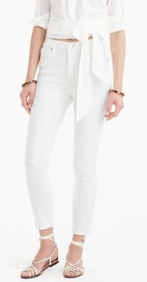 J. Crew‎ White Lookout High Rise Skinny Crop 27 thumbnail 1