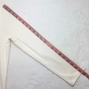 Ralph Lauren V neck Cream and Brown Cotton Long‎ Sleeve Top Size L thumbnail 8