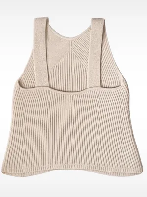 Express Knit Sweater Tank Beige  thumbnail 1