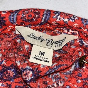 Lucky Brand Long Sleeve Peasant Top size Medium thumbnail 7