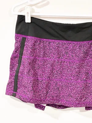 Lululemon Pace Rival Skirt Skort Purple Speckled Athletic Size 8 thumbnail 2