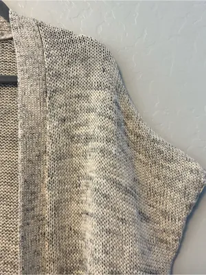 Joie Sona open front fringe hem linen blend open cardigan sweater medium thumbnail 5