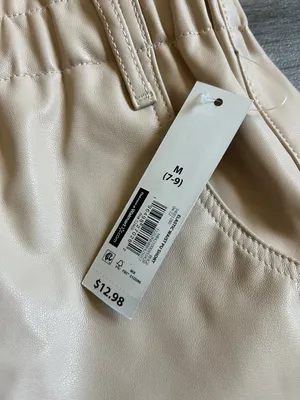 No Boundaries Cream High-Waist Faux Leather Women’s Shorts thumbnail 4