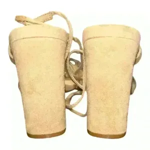 Olivia Jaymes Nude Lace Up Heels size 8.5 beautiful! thumbnail 6