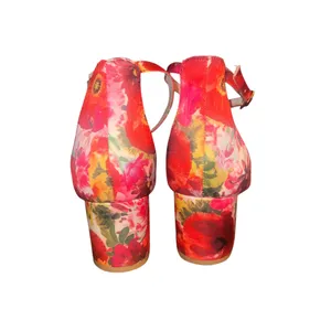 Betsey Johnson Ivee floral ankle strap block heel sandals thumbnail 6