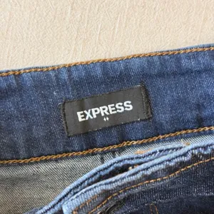 Express Wide Leg Super High Rise Belted Jeans 4R Dark Wash 70s Retro thumbnail 5