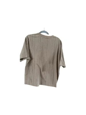 Women's SAINTS STUDIO Taupe Short Sleeve Tee M thumbnail 3