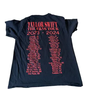 Taylor Swift Eras Tour 2023 2024 Concert T-Shirt L Black Double Sided Tee thumbnail 4