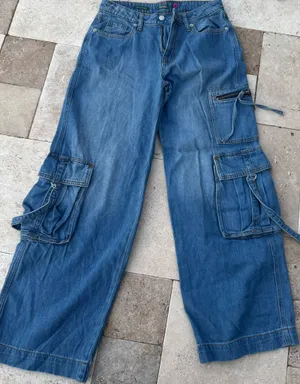 denim cargo pants Blue Size L thumbnail 1