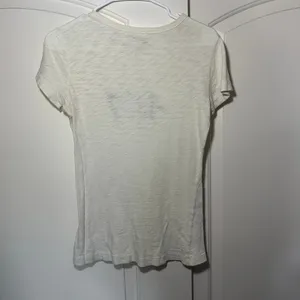 American Eagle Outfitters Y2K 1977 Embroidered Baby Tee‎ Womens M Cream Top thumbnail 4