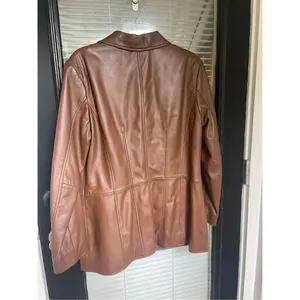 Preston & York Women’s Lambskin Leather Jacket Brown Size L thumbnail 11