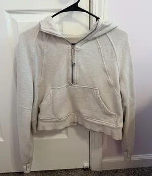 Lululemon Quarter-Zip Scuba Hoodie Grey xs/s thumbnail 1