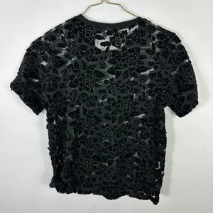 7 For All Mankind Velvet Burnout Floral Top Small‎ Whimsigoth Victorian Romantic thumbnail 7