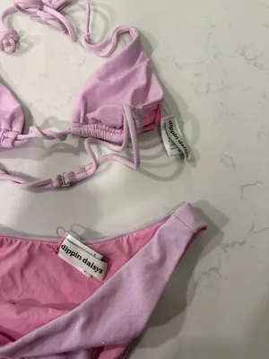 Dippin' Daisy's Shimmery Light Pink Bikini Set thumbnail 2