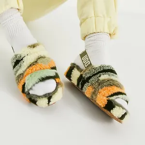 Ugg Fluff Yeah Slide Cali Collage Olive (camo) size 8 thumbnail 3