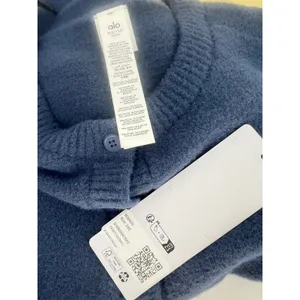 Alo‎ Yoga Snuggle Up Cropped Cardigan Bluestone Kendall Jenner NWT XXS thumbnail 8