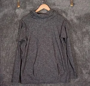 Lululemon Warm Your Core Long Sleeve Womens Heather Gray Mock Neck thumbnail 2