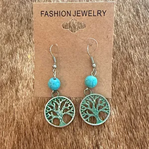 Paparazzi 4 piece NEW turquoise jewelry boho/western earrings/ bracelets thumbnail 4