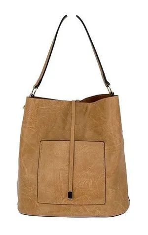 Unbranded Hobo Bag Set Womens OS Tan Boho Vegan Leather Textured 2-Piece‎ Tote thumbnail 1