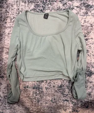 Long Sleeve Crop Tee Shein thumbnail 1