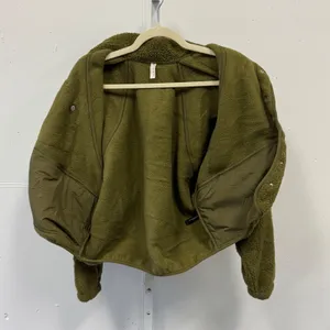 Free People FP Movement Hit The Slopes Fleece Jacket Olive Green XS OB1011351 thumbnail 4