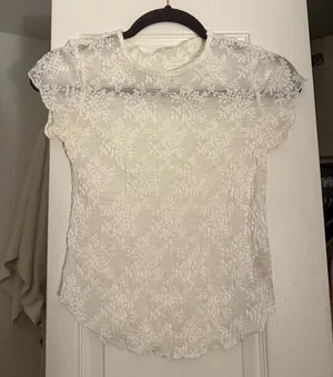 Intimately Lace Shortsleeve Top White thumbnail 1